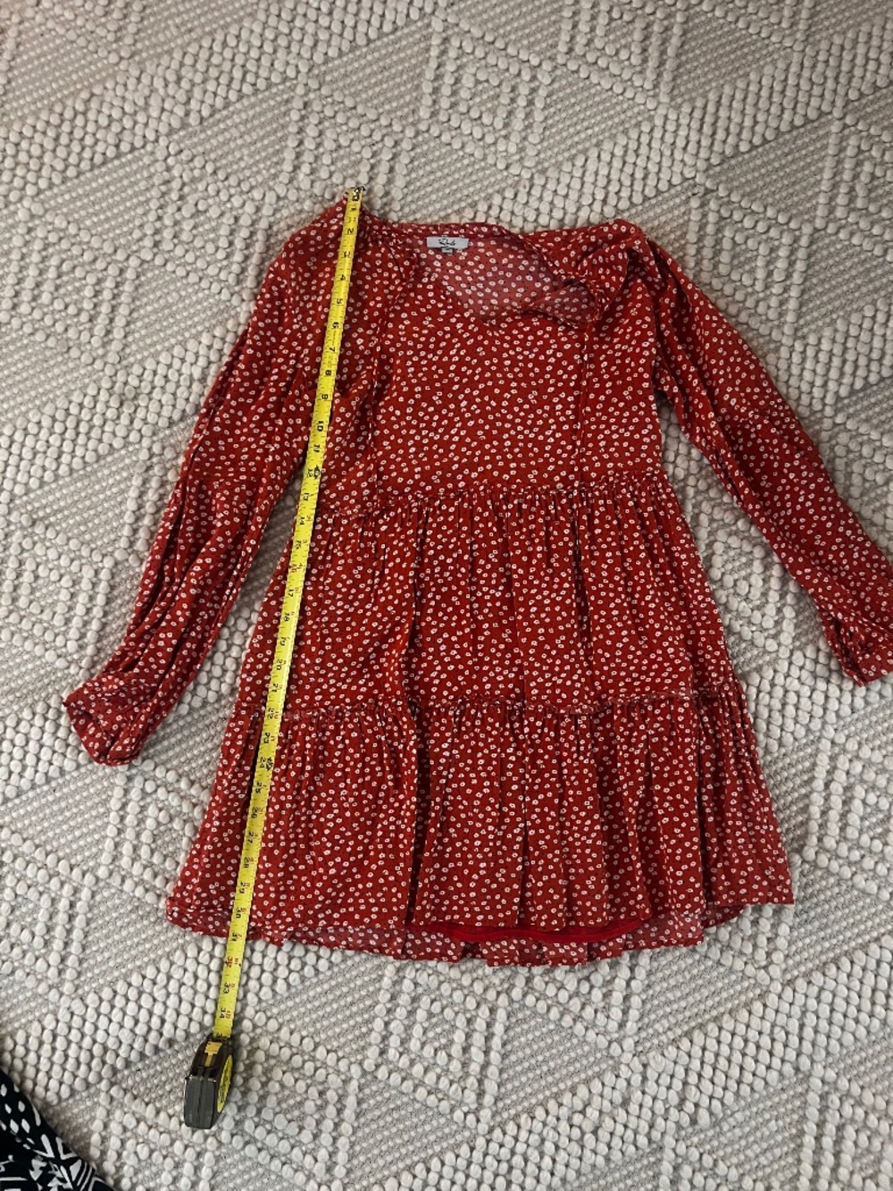 Rails red and white flower dress